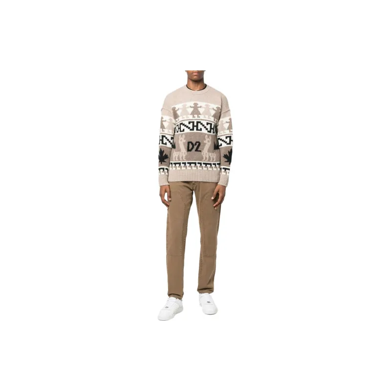 DSQUARED2 Jacquard knit Alpaca Wool Jumper-1