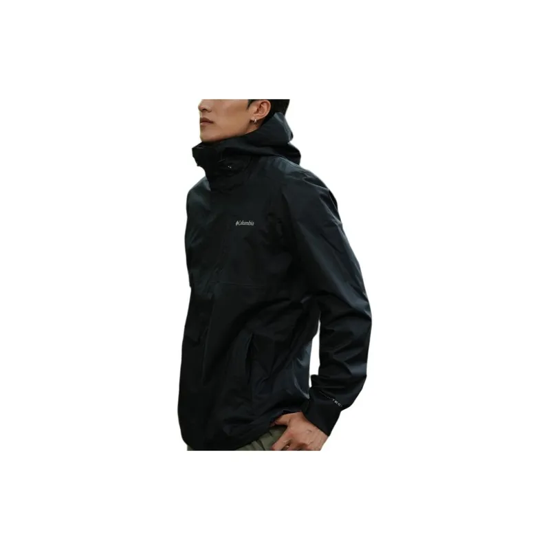 Columbia CABOT TRAIL Waterproof And Windproof Windbreaker Jacket Unisex Black-2