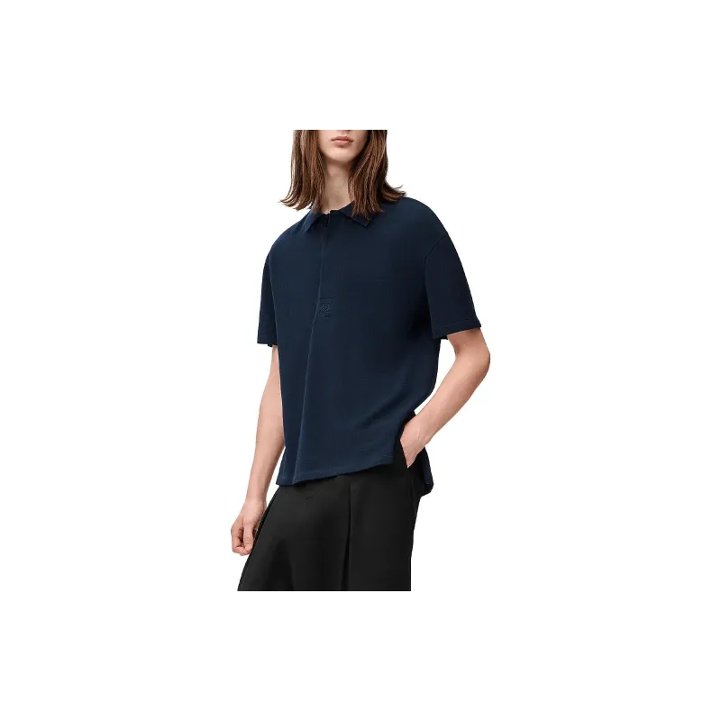 LOEWE Anagram Embroidered Polo Shirt-3