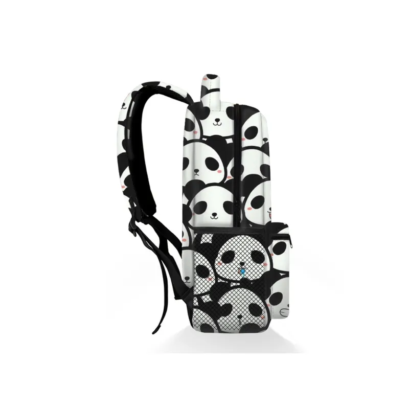 UNITE STAR Nylon Backpack Regular Women's Black/White/Green-1