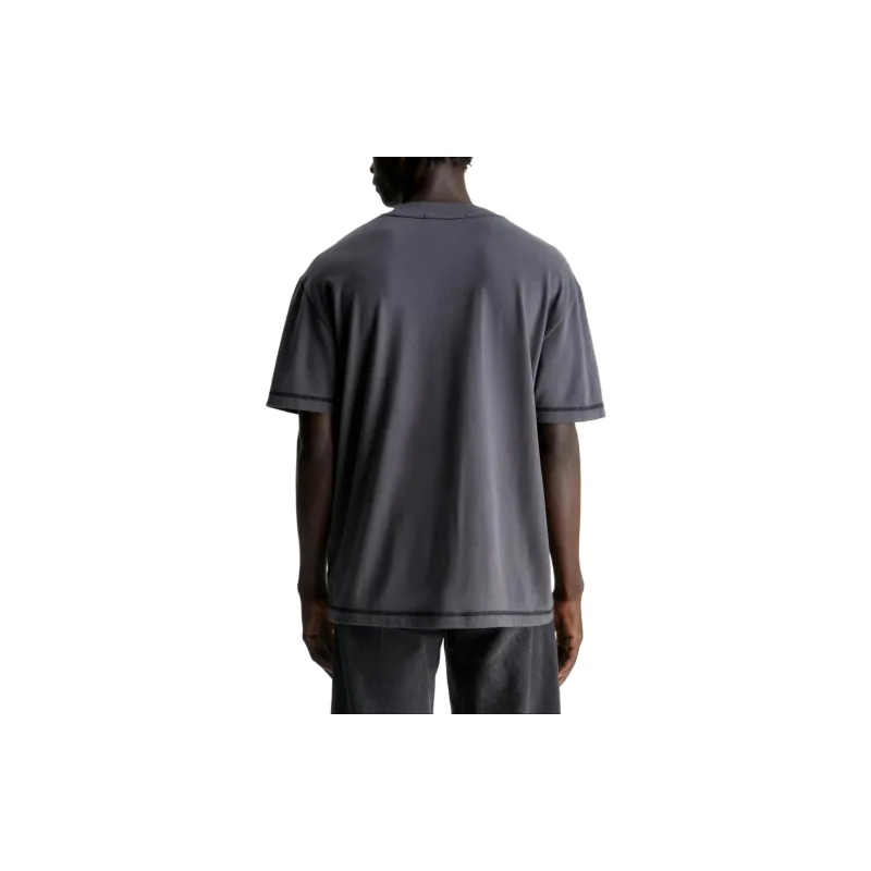 CALVIN KLEIN T Shirt Men's Washed Black Europe Version-4