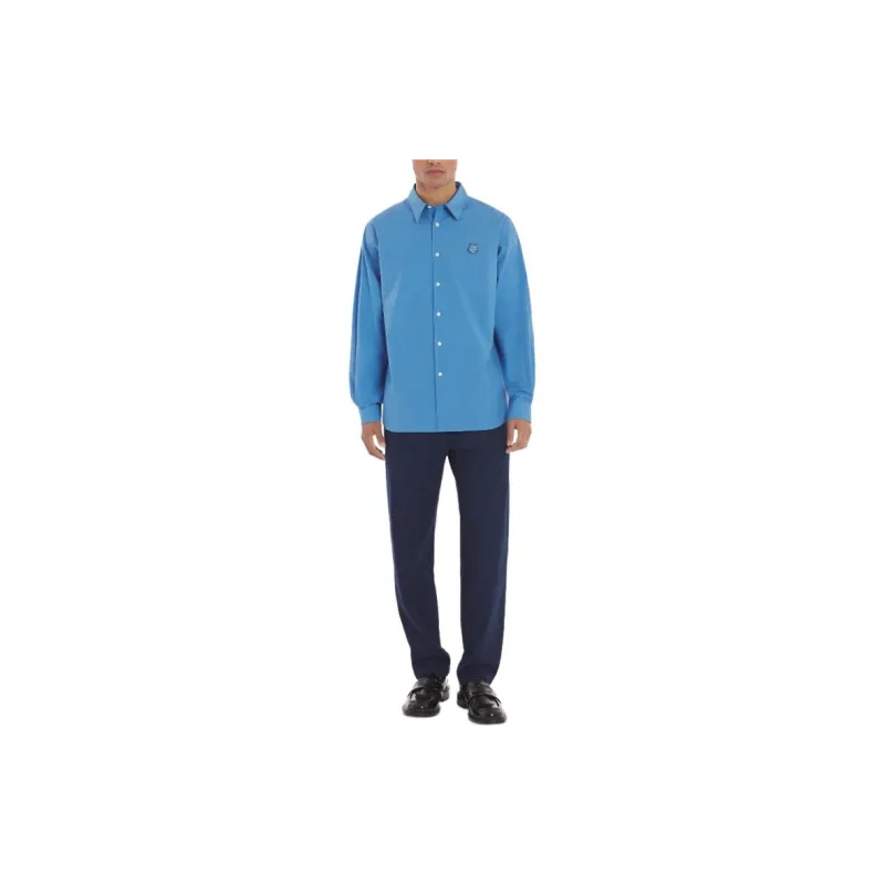 Maison Kitsune Logo Embroidered Straight Leg Trousers-3