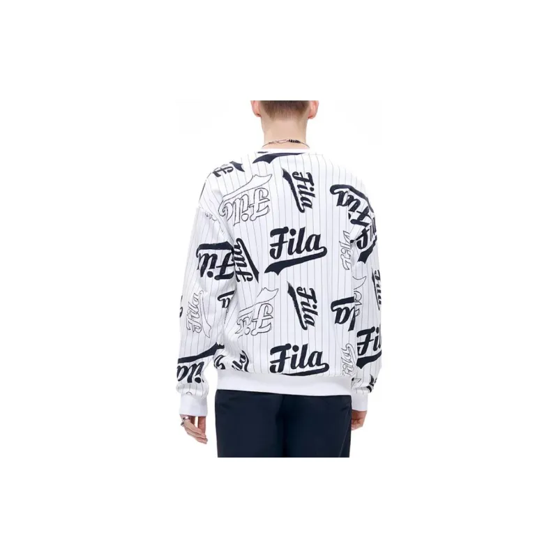 FILA FUSION BASEBALL Series Sweatshirt Men's White-3