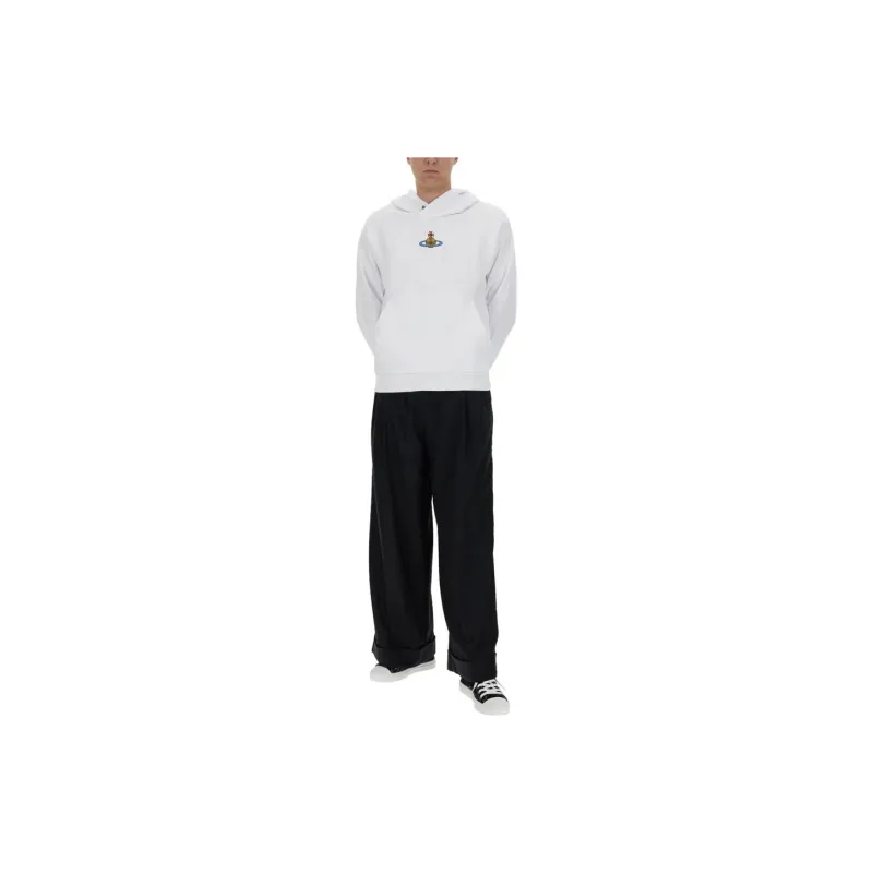 Vivienne Westwood Logo Embroidered Long Sleeved Hoodie-3