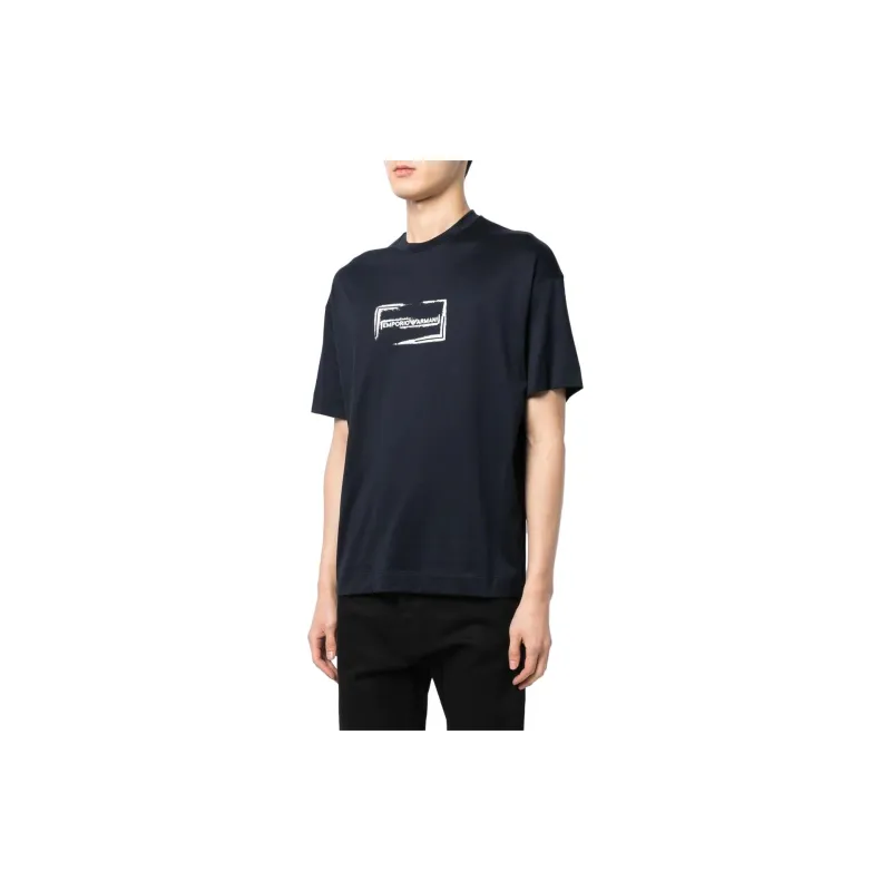 EMPORIO ARMANI SS23 T Shirt Men's Marine Blue-3