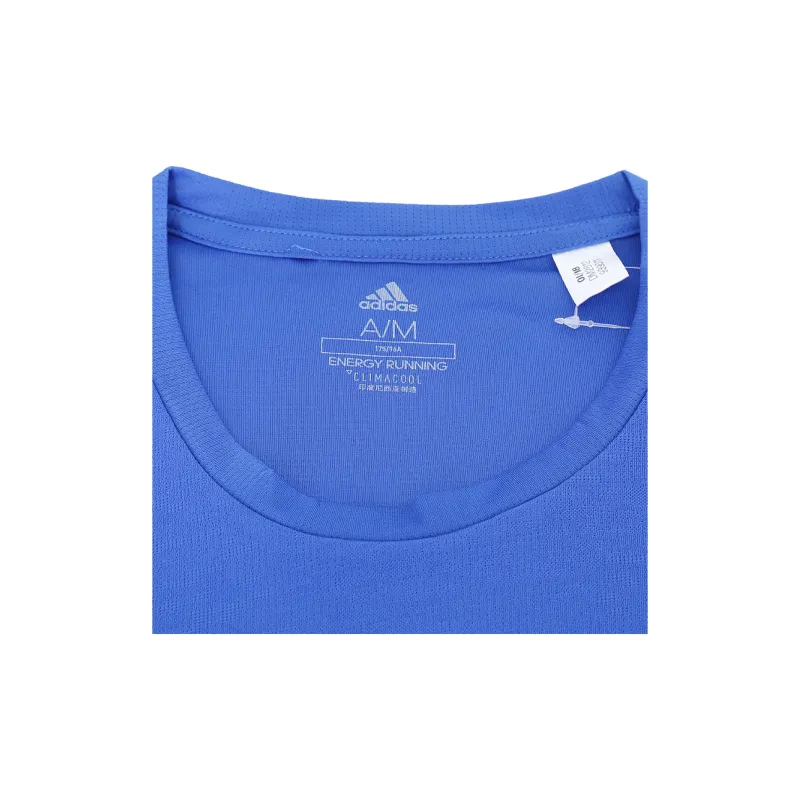 Adidas T Shirts Men Collegiate Blue-5