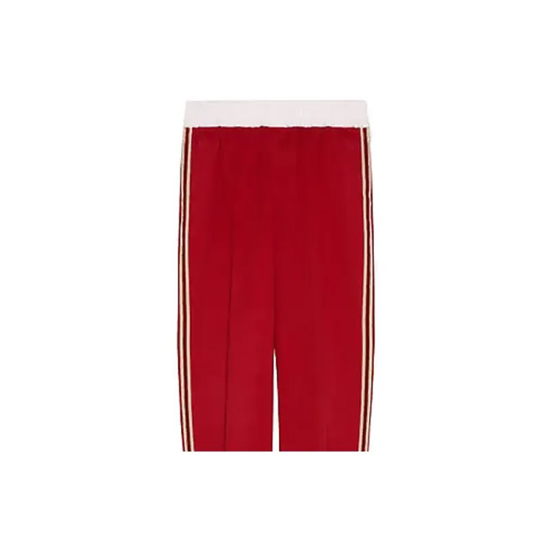 GUCCI Knitted Sports Pants Men's Red-5