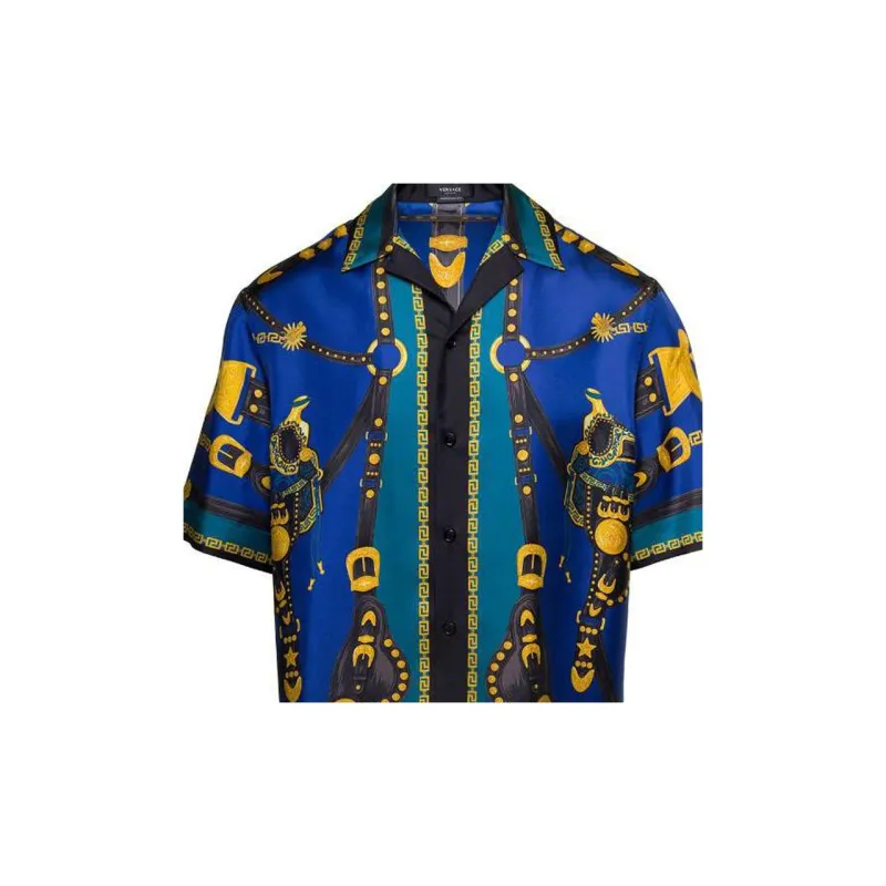 VERSACE Shirts Men Blue-5