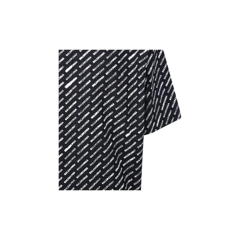Balenciaga Allover Logo Printed Large Fit Shirt-7