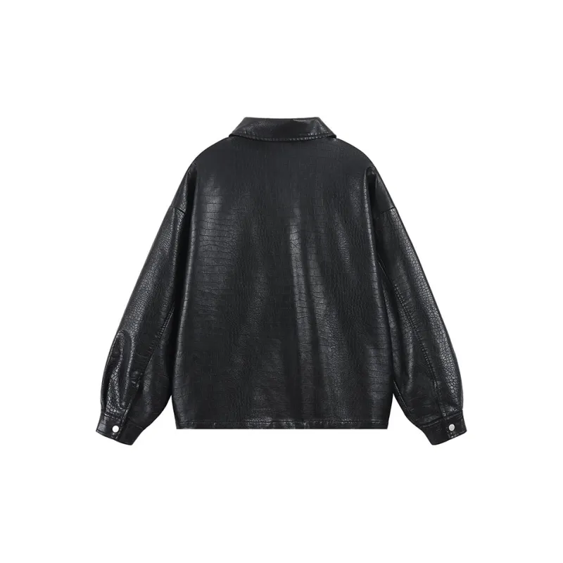 FAX FOR FMACM x For People Leather Jacket Unisex-1