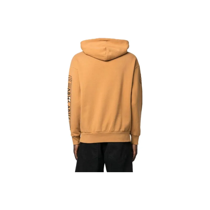 Aries Logo Printed Drawstring Hoodie-1