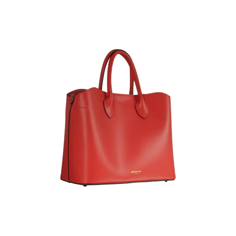 Le Parmentier Calfskin Handbag Regular Women's Red-1