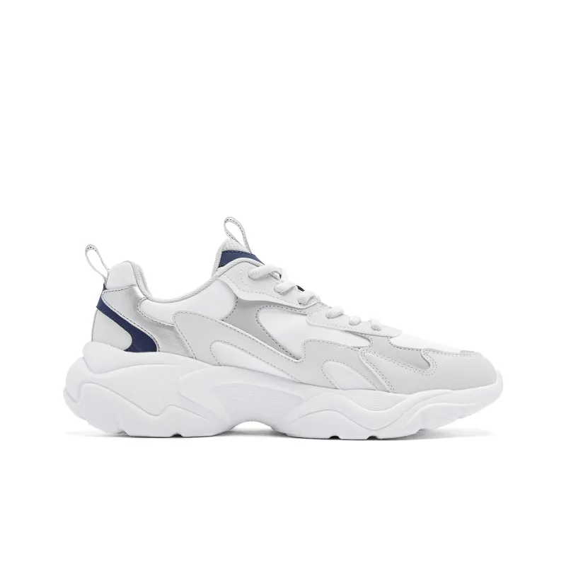 QIAODAN Coverage Height Increasing Abrasion Resistant Breathable Slip Resistant Low Top Casual Shoes Men's White-1