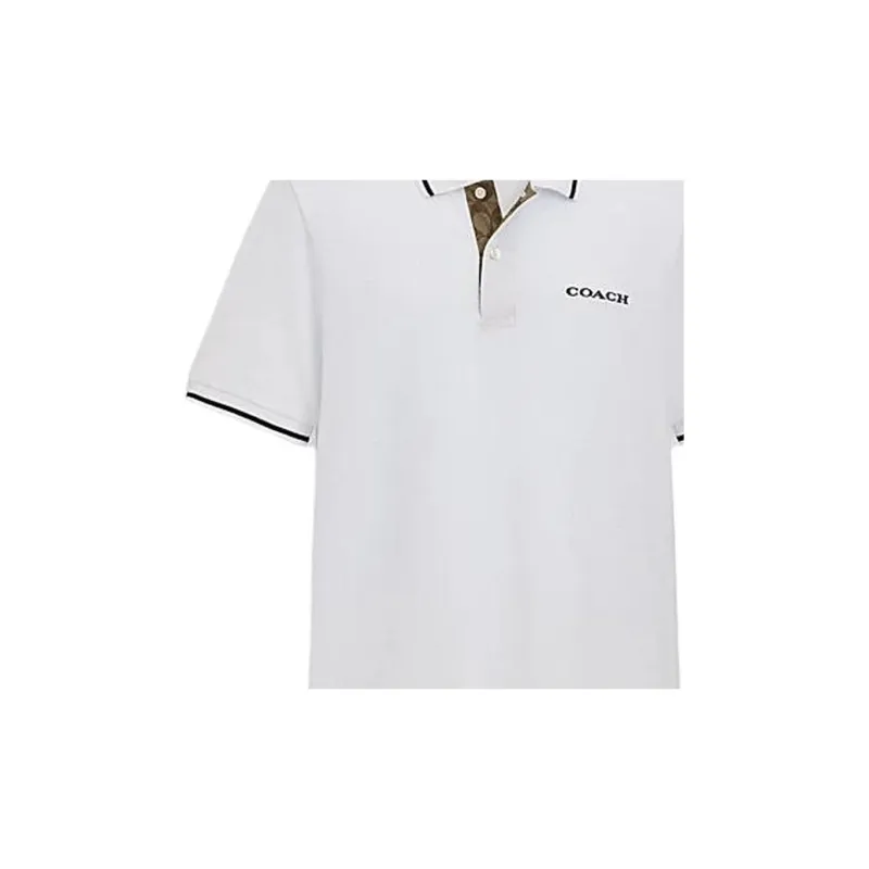 COACH SS24 Polo Shirt Men's White-3