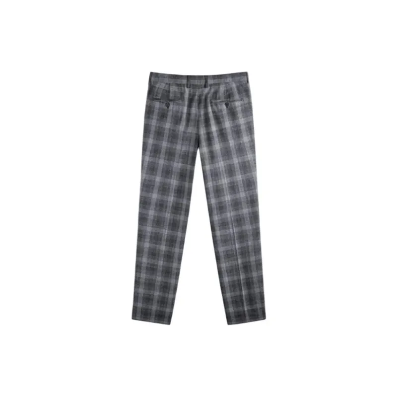 GXG Suit Trouser Men's Black Gray Plaid-1