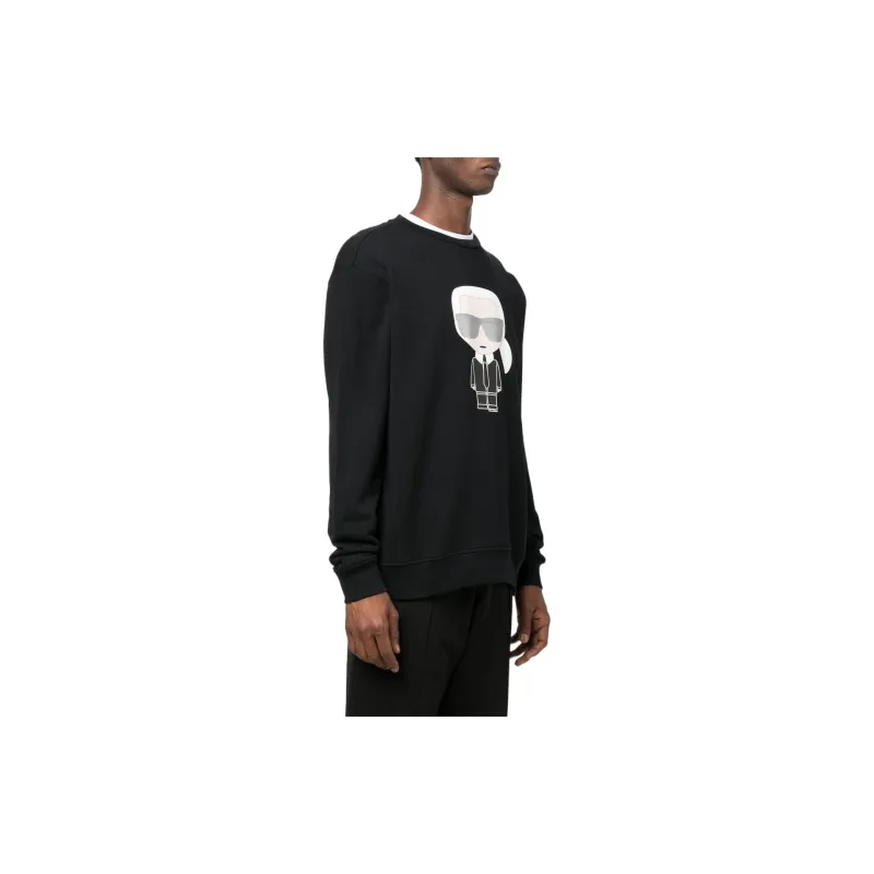 KARL LAGERFELD / Karl Lagerfeld Jeans Ikonik Karl Printed Crewneck Sweatshirt-3