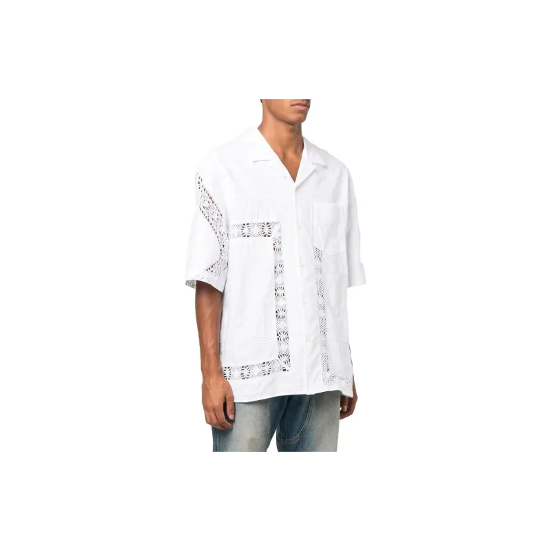 Marine Serre Shirts Men White-4