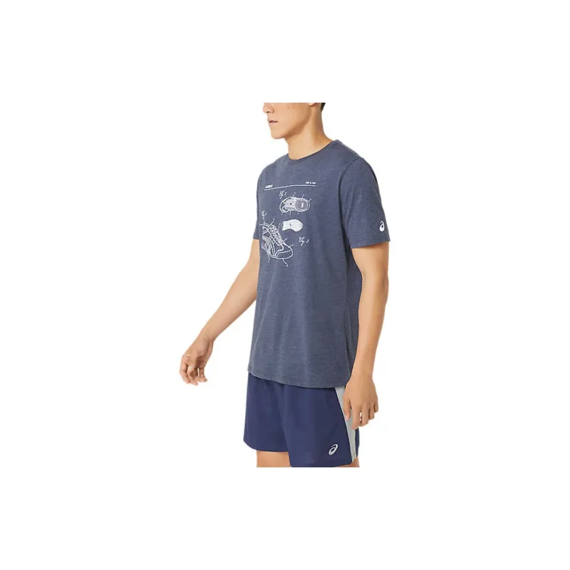 Asics SCHEMATIC Unisex Shoe Schematic Tee T-Shirt Men's Light Brown-3