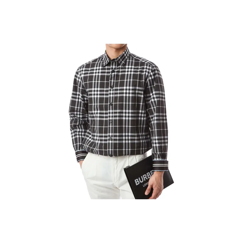Burberry Shirt Men's Black White-1