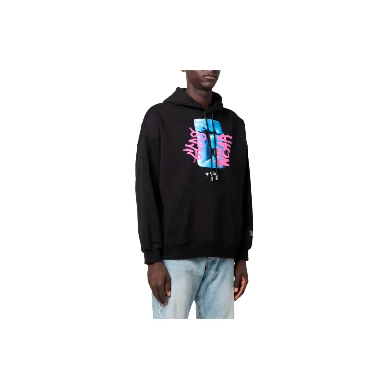 GCDS Logo Printed Drawstring Hoodie-2