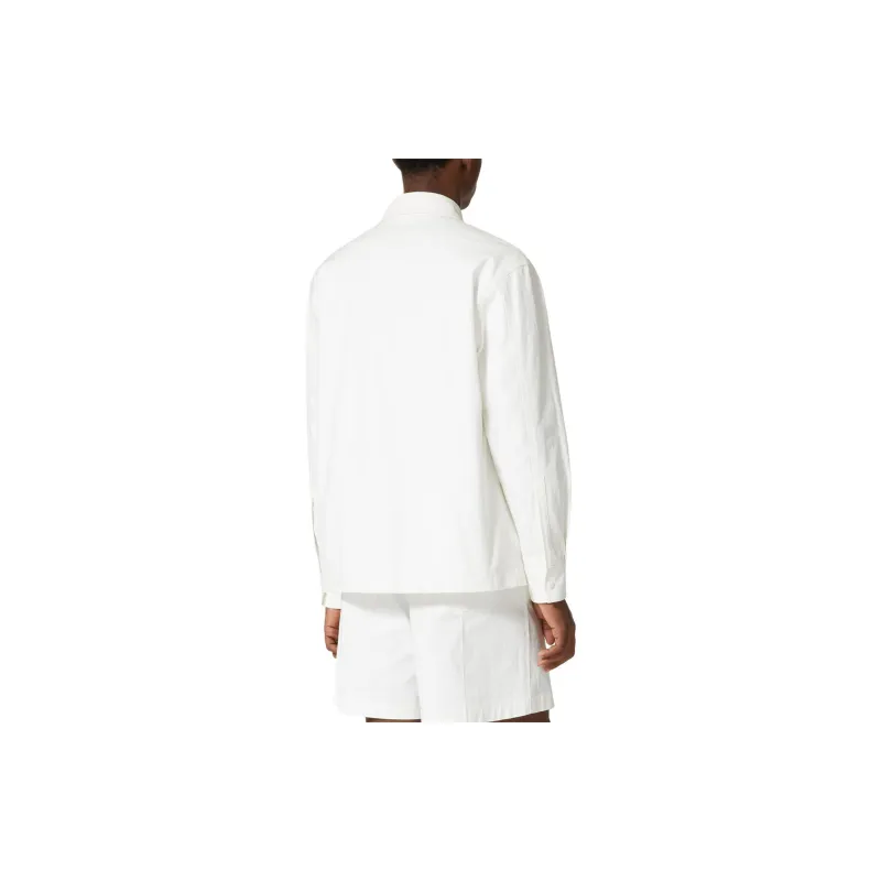 Valentino Logo Plaque Long Sleeved Shirt Jacket-3