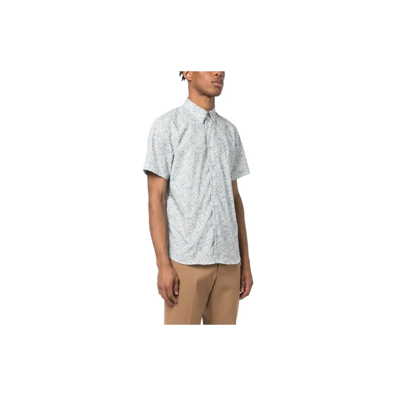 PS By Paul Smith Graphic Printed Curved Hem Shirt-3