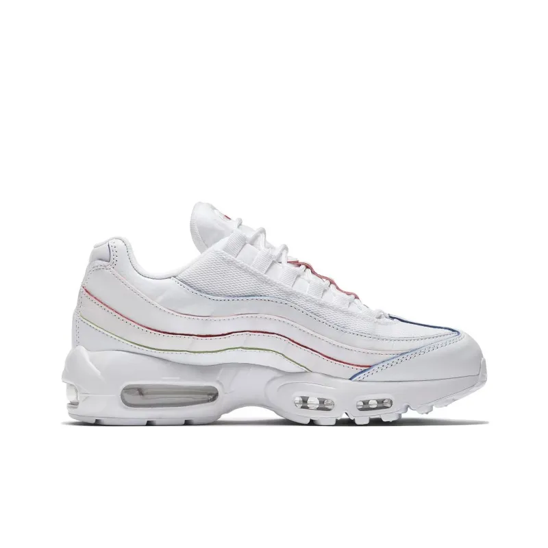 Nike Air Max 95 Triple White Rainbow Borders Women's-1