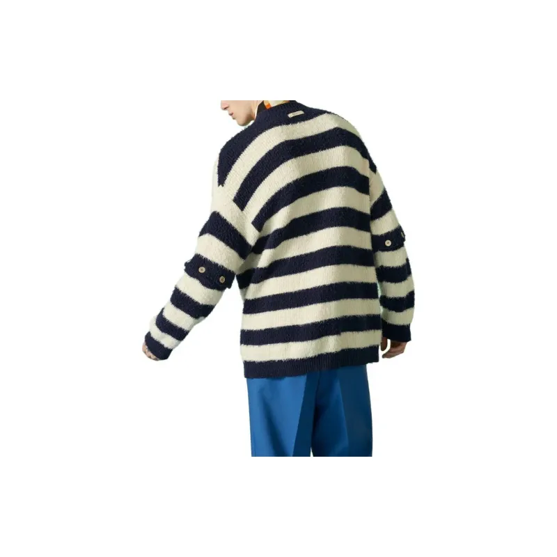 GUCCI Striped Crew neck Brushed Jumper-2