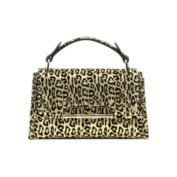GUESS Genuine Leather Shoulder Bag Crossbody Bag Handbag Mini Women's Gold