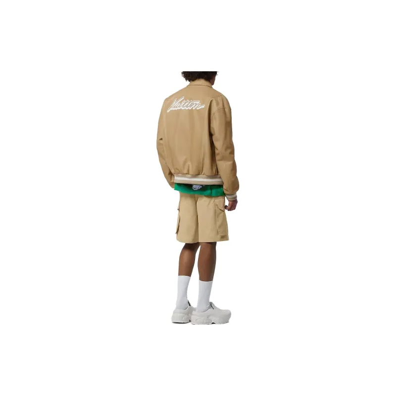 LOUIS VUITTON 10's Leather Bomber Jacket-5
