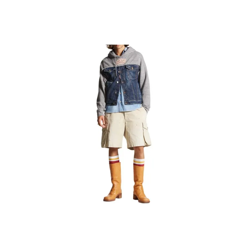 DSQUARED 2 Logo Printed Cargo Shorts-2