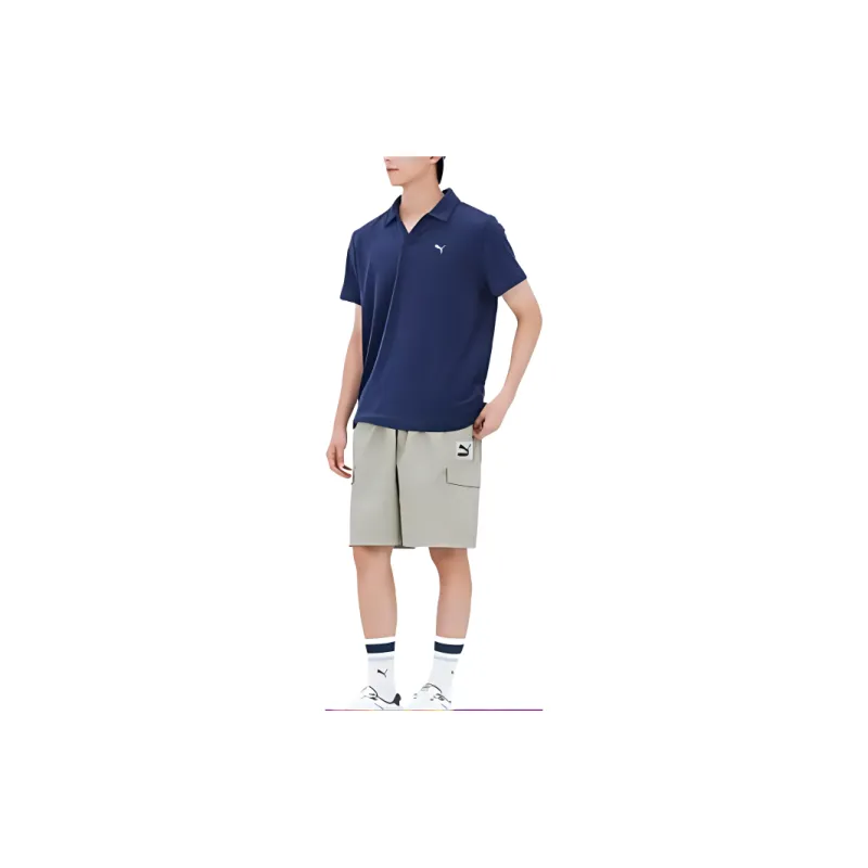 PUMA Polo Shirt Men's Tweed Blue-2