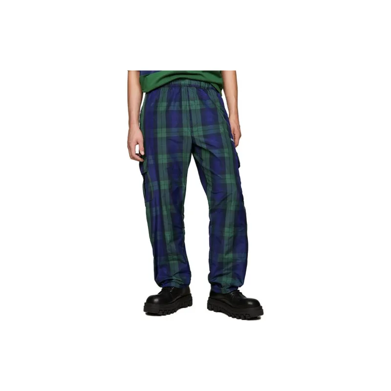 Tommy Hilfiger Casual Pants Men Blue Green Plaid-1