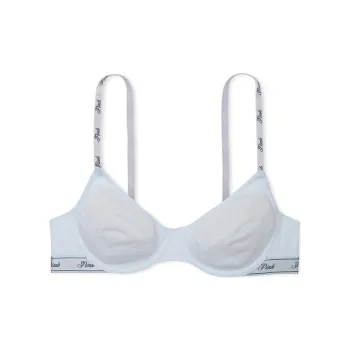 Victoria's Secret PINK Wear Everywhere Unlined Demi Bra / Hydrangea Blue Bra Women's Hydrangea Blue
