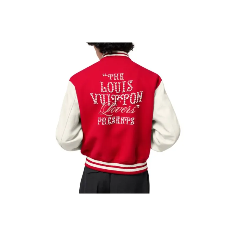 LOUIS VUITTON Mix Leather Varsity Blouson Jacket-3