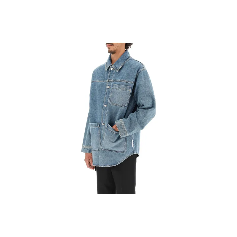 Valentino Denim Jackets Men Blue-1