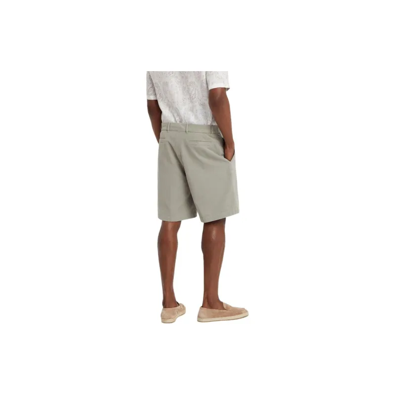 Brunello Cucinelli Straight leg Cotton Bermuda Shorts-2