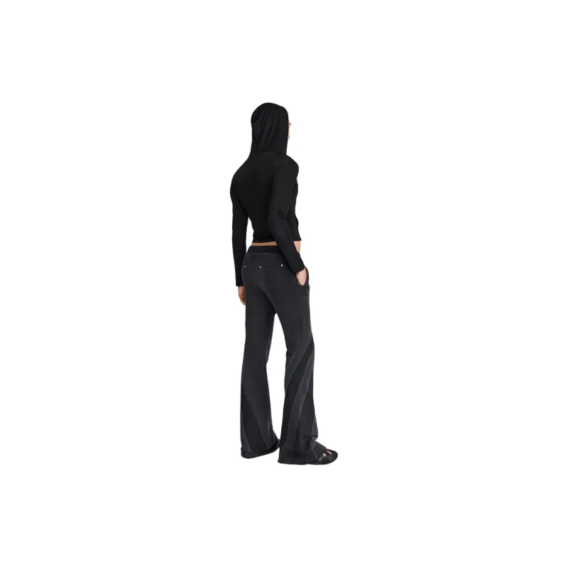 DION LEE Lustrous Shrunken Drawstring hem Hoodie-1