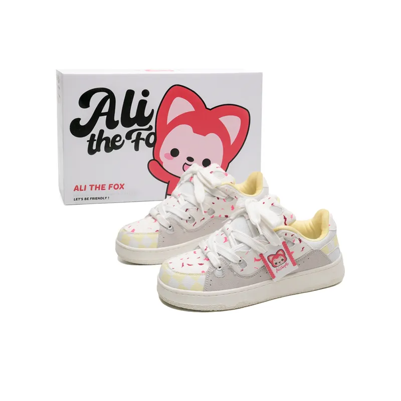 ALI THE FOX Abrasion Resistant Balance Lightweight Low Top Skateboard Shoes Unisex-6