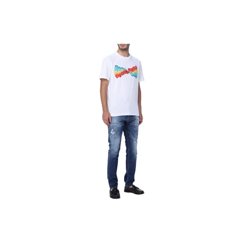 DSQUARED 2 DSQ2 Ripped Distressed Straight Leg Jeans-4