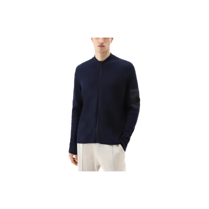 WOOLRICH Ribbed knit Zip up Cardigan-1
