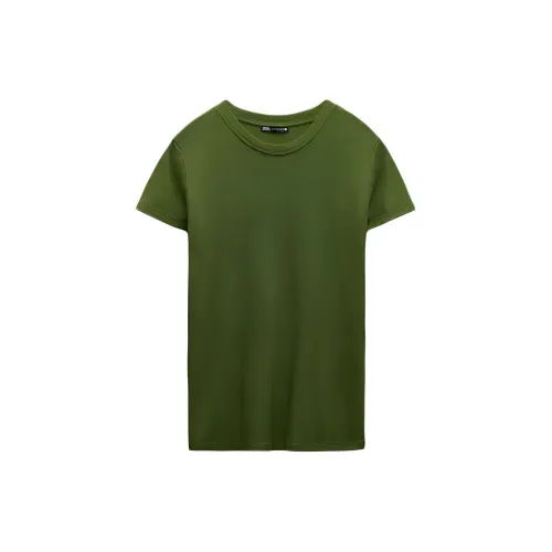 ZARA T-Shirts Women's Green