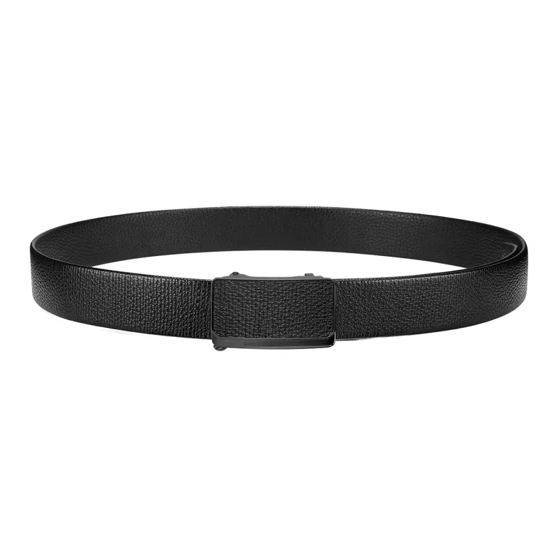 ROBERTA DI CAMERINO Top Grain Cow Leather Belts Men's Black 3.4CM Writing A Greeting Card With Printed Photos-6
