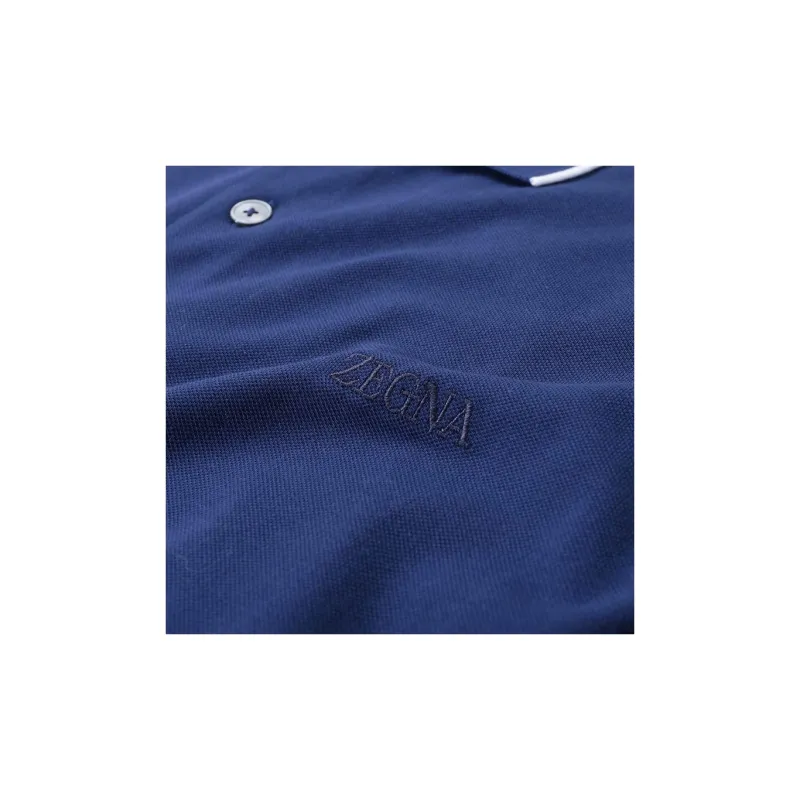 Zegna Polo Shirt Men's Workwear Blue-5