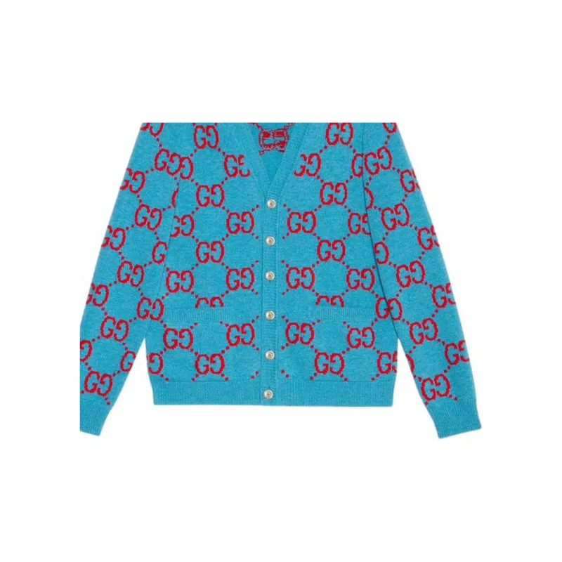 GUCCI Gg Intarsia knit Cardigan-3