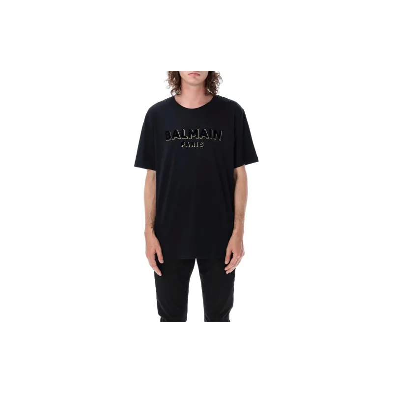 BALMAIN T-Shirts Men Black-1