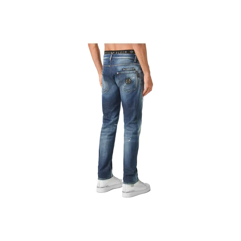 PHILIPP PLEIN Premium Hexagon Low rise Slim cut Jeans-2