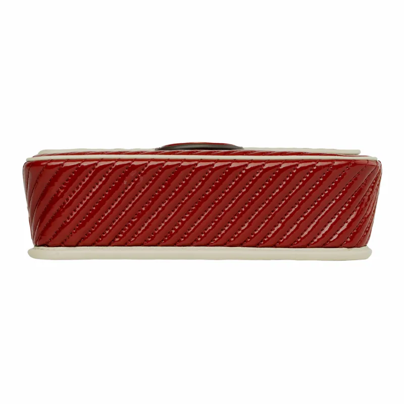 TORY BURCH Robinson Split Cow Leather Messenger Bag, Handbag, Shoulder Bag Regular Women's Red-4