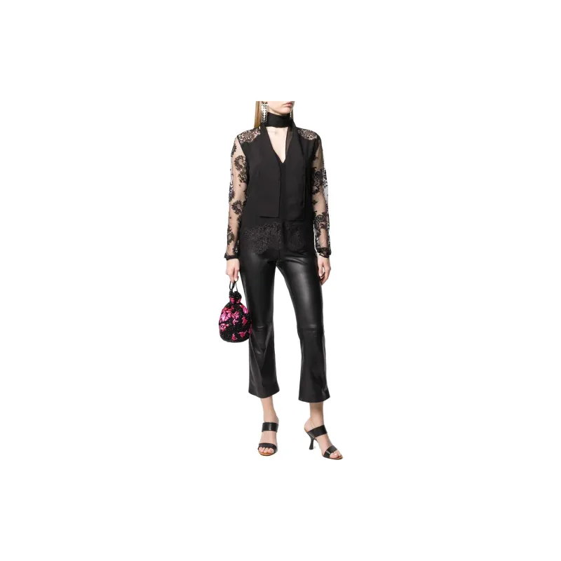 Faith Connexion Lace Detail Pussy Bow Blouse-2