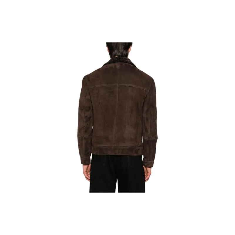 Brunello Cucinelli Double Breasted Shearling Jacket-2